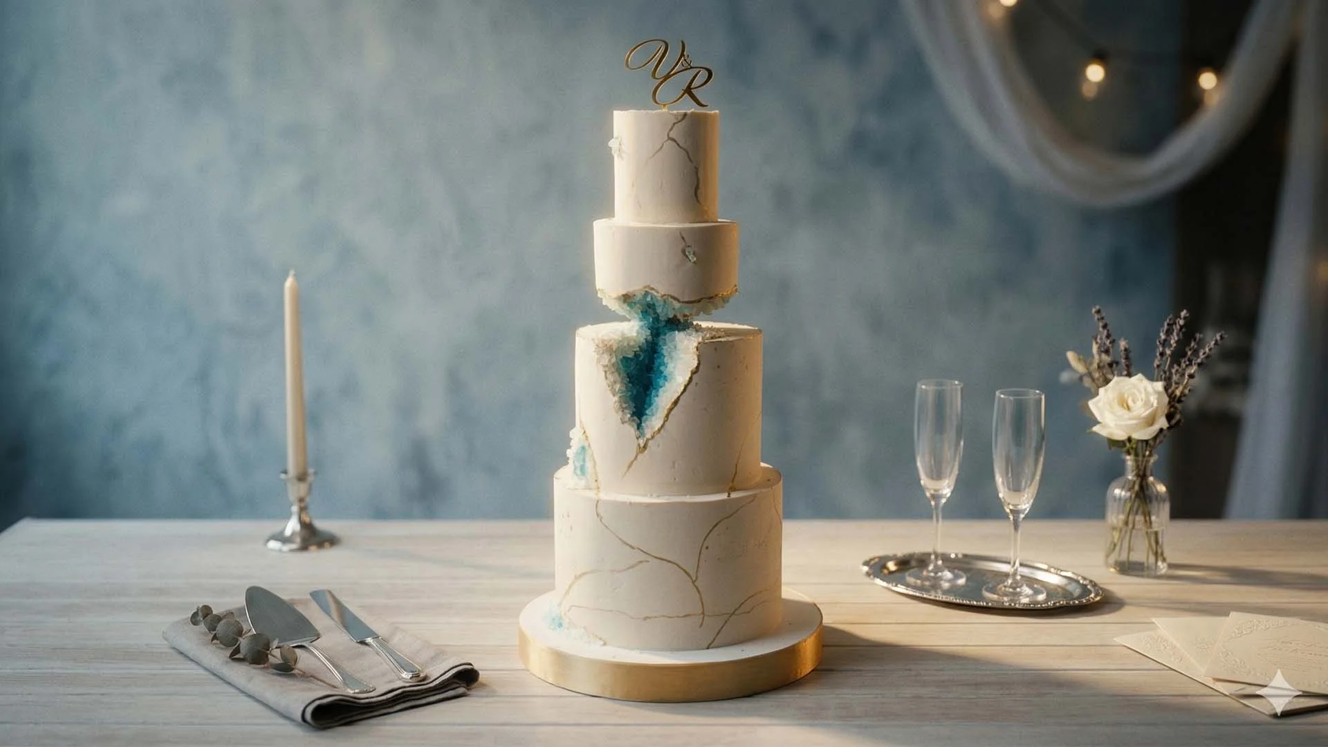 Svatební dort s květinami